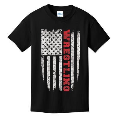 American Sport Gift Wrestling TShirt USA Gift Kids T-Shirt