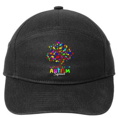 Astism Squad Gift For Autism Awareness 7-Panel Snapback Hat