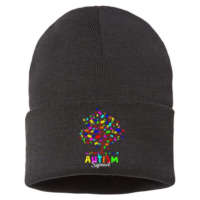 Astism Squad Gift For Autism Awareness Sustainable Knit Beanie