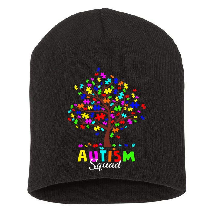 Astism Squad Gift For Autism Awareness Short Acrylic Beanie