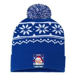 Australian Shepherd Gift For Merry Christmas Woofmas Clothes Gift USA-Made Snowflake Beanie