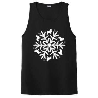 Australian Shepherd Great Gift Christmas Snowflake Funny Gift PosiCharge Competitor Tank