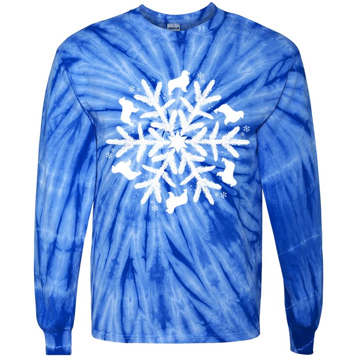 Australian Shepherd Great Gift Christmas Snowflake Funny Gift Tie-Dye Long Sleeve Shirt