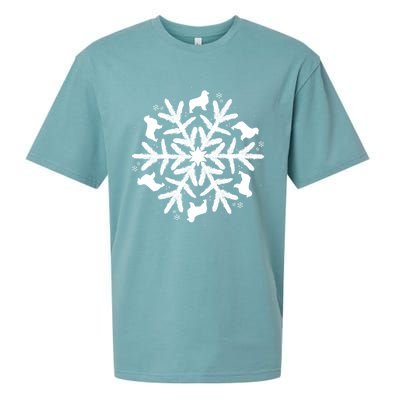 Australian Shepherd Great Gift Christmas Snowflake Funny Gift Sueded Cloud Jersey T-Shirt