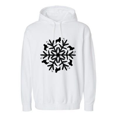 Australian Shepherd Great Gift Christmas Snowflake Funny Gift Garment-Dyed Fleece Hoodie