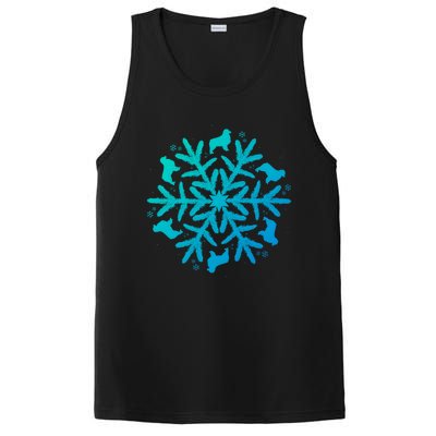 Australian Shepherd Great Gift Christmas Snowflake Funny Gift PosiCharge Competitor Tank