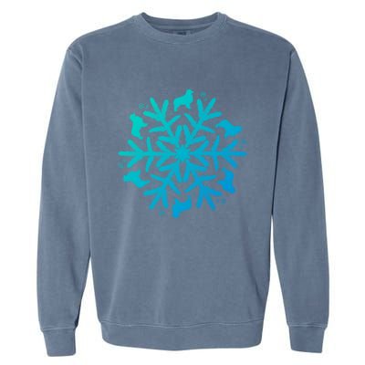 Australian Shepherd Great Gift Christmas Snowflake Funny Gift Garment-Dyed Sweatshirt