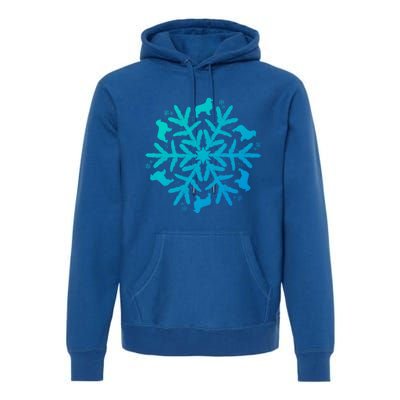 Australian Shepherd Great Gift Christmas Snowflake Funny Gift Premium Hoodie