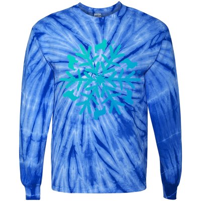 Australian Shepherd Great Gift Christmas Snowflake Funny Gift Tie-Dye Long Sleeve Shirt