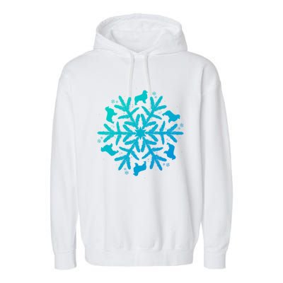 Australian Shepherd Great Gift Christmas Snowflake Funny Gift Garment-Dyed Fleece Hoodie