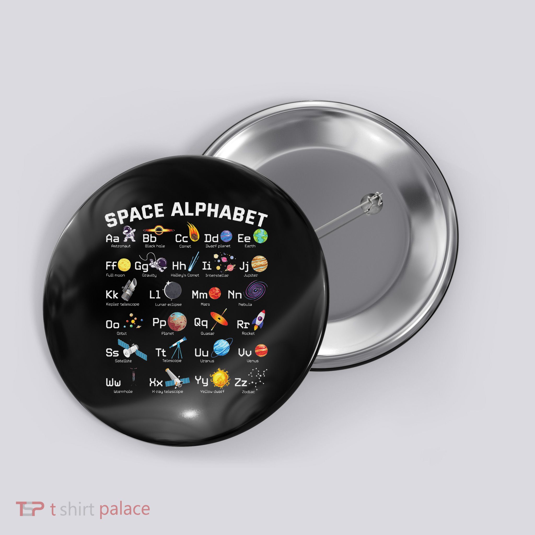 Alphabet Space Galaxy Abcs Letters Science Teacher Button