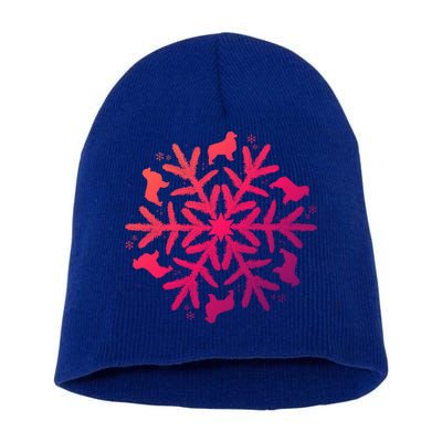 Australian Shepherd Great Gift Christmas Snowflake Funny Gift Short Acrylic Beanie