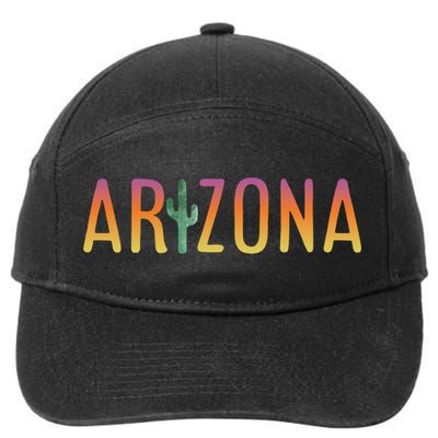 Arizona State Gift Souvenir Arizona Cactus Gift 7-Panel Snapback Hat