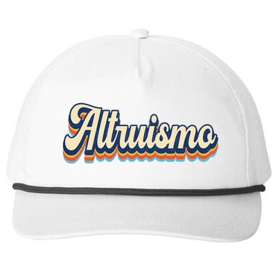 Altruismo Selfless Giving Inspiration Retro Altruismo Snapback Five-Panel Rope Hat