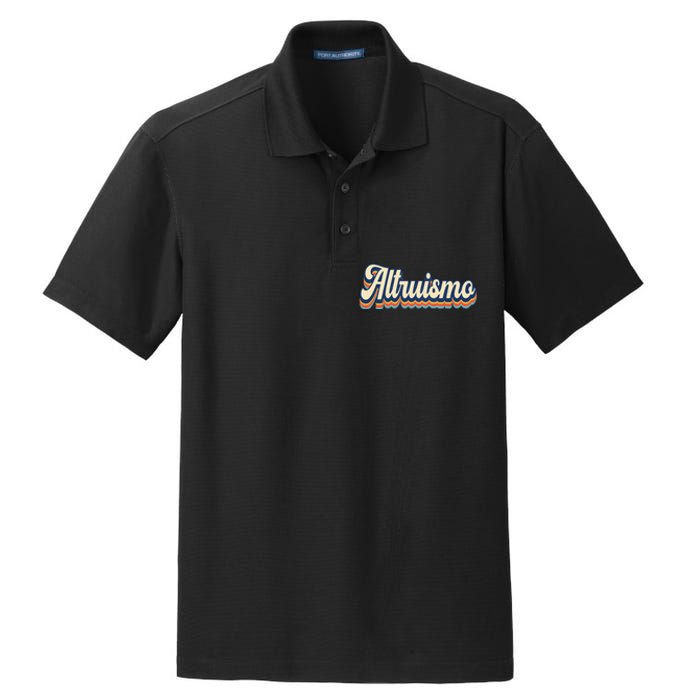 Altruismo Selfless Giving Inspiration Retro Altruismo Dry Zone Grid Polo