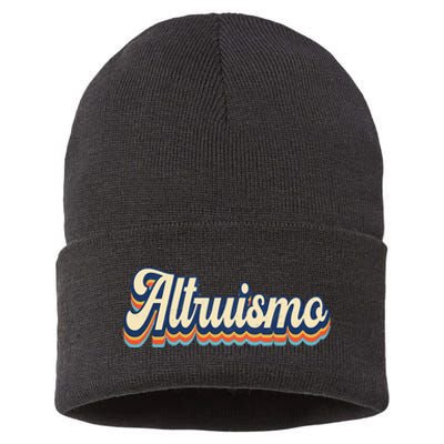 Altruismo Selfless Giving Inspiration Retro Altruismo Sustainable Knit Beanie