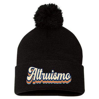 Altruismo Selfless Giving Inspiration Retro Altruismo Pom Pom 12in Knit Beanie