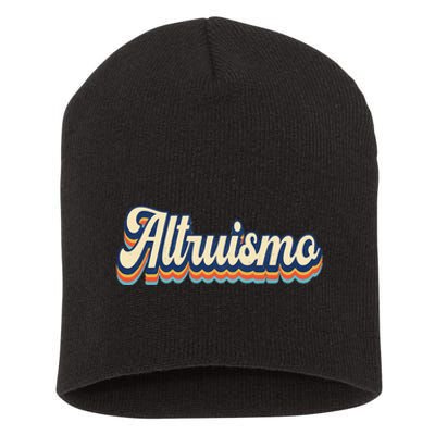 Altruismo Selfless Giving Inspiration Retro Altruismo Short Acrylic Beanie