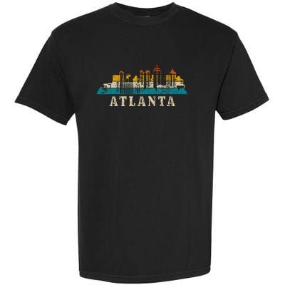 Atlanta Skyline Georgia Atl Vintage Pride Retro Garment-Dyed Heavyweight T-Shirt