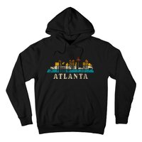 Atlanta Skyline Georgia Atl Vintage Pride Retro Hoodie