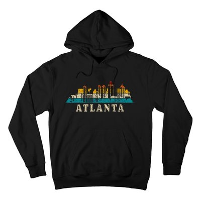 Atlanta Skyline Georgia Atl Vintage Pride Retro Hoodie