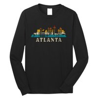 Atlanta Skyline Georgia Atl Vintage Pride Retro Long Sleeve Shirt