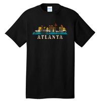 Atlanta Skyline Georgia Atl Vintage Pride Retro Tall T-Shirt