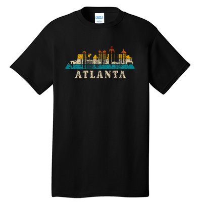 Atlanta Skyline Georgia Atl Vintage Pride Retro Tall T-Shirt