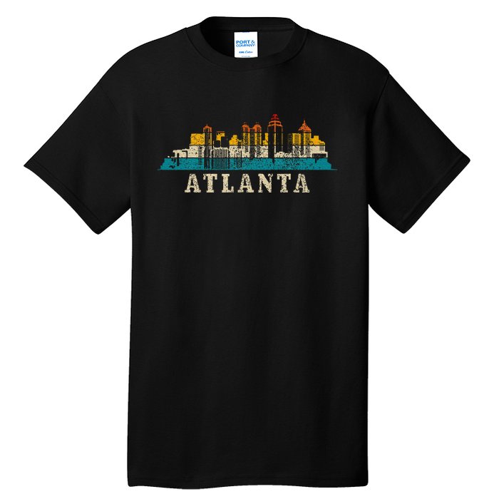 Atlanta Skyline Georgia Atl Vintage Pride Retro Tall T-Shirt