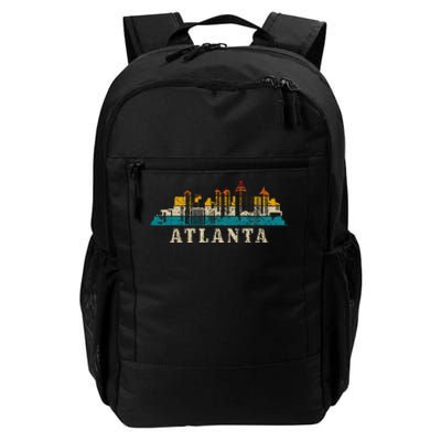 Atlanta Skyline Georgia Atl Vintage Pride Retro Daily Commute Backpack