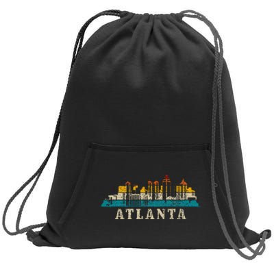 Atlanta Skyline Georgia Atl Vintage Pride Retro Sweatshirt Cinch Pack Bag