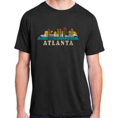 Atlanta Skyline Georgia Atl Vintage Pride Retro Adult ChromaSoft Performance T-Shirt