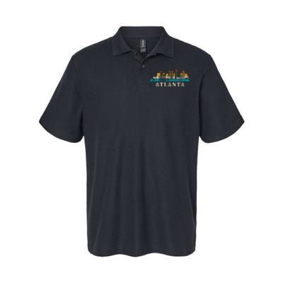 Atlanta Skyline Georgia Atl Vintage Pride Retro Softstyle Adult Sport Polo