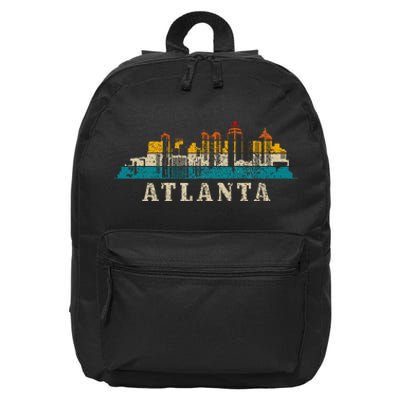 Atlanta Skyline Georgia Atl Vintage Pride Retro 16 in Basic Backpack