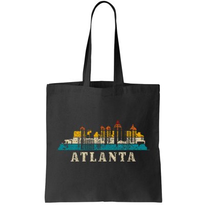 Atlanta Skyline Georgia Atl Vintage Pride Retro Tote Bag