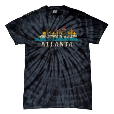 Atlanta Skyline Georgia Atl Vintage Pride Retro Tie-Dye T-Shirt