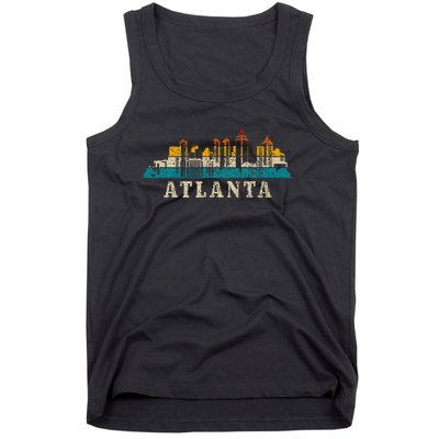 Atlanta Skyline Georgia Atl Vintage Pride Retro Tank Top