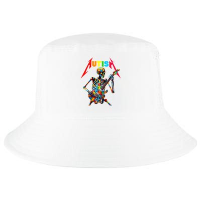 Autism Skeleton Guitar Player Rock Music Autism Awareness Cool Comfort Performance Bucket Hat