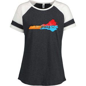 Appalachia Strong Hurricane Helene Virginia Enza Ladies Jersey Colorblock Tee