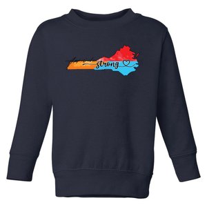 Appalachia Strong Hurricane Helene Virginia Toddler Sweatshirt