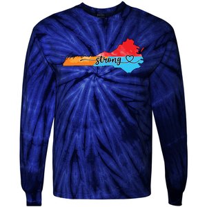 Appalachia Strong Hurricane Helene Virginia Tie-Dye Long Sleeve Shirt