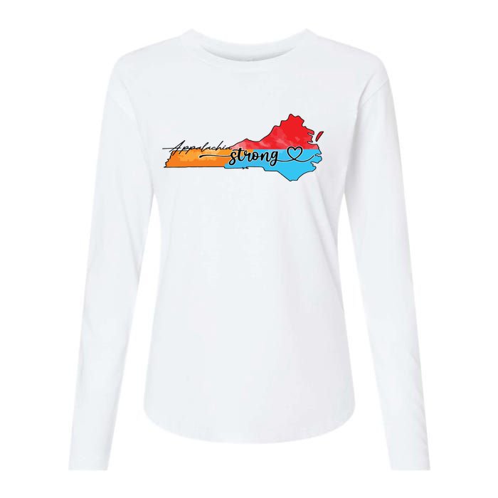 Appalachia Strong Hurricane Helene Virginia Womens Cotton Relaxed Long Sleeve T-Shirt