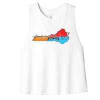 Appalachia Strong Hurricane Helene Virginia Women's Racerback Cropped Tank