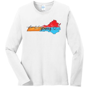 Appalachia Strong Hurricane Helene Virginia Ladies Long Sleeve Shirt