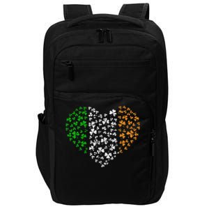 Awesome Shamrock Heart St. Patricks Day Irish Love Women Impact Tech Backpack