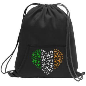 Awesome Shamrock Heart St. Patricks Day Irish Love Women Sweatshirt Cinch Pack Bag