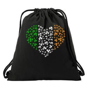 Awesome Shamrock Heart St. Patricks Day Irish Love Women Drawstring Bag