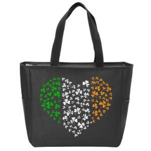 Awesome Shamrock Heart St. Patricks Day Irish Love Women Zip Tote Bag