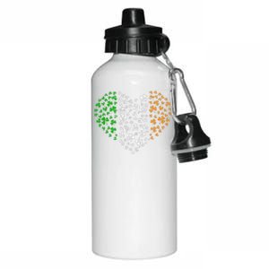 Awesome Shamrock Heart St. Patricks Day Irish Love Women Aluminum Water Bottle