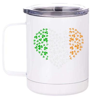 Awesome Shamrock Heart St. Patricks Day Irish Love Women 12 oz Stainless Steel Tumbler Cup